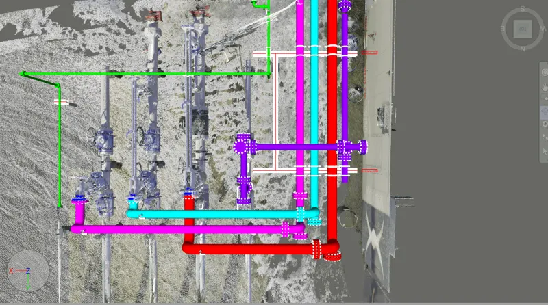Oil and gas point cloud scan deliverable